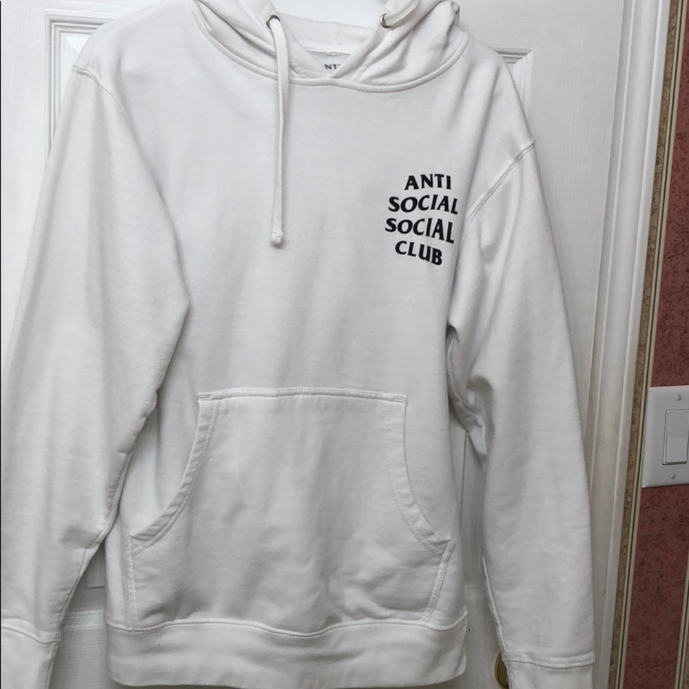 Anti Social Social Club assc white hoodie small